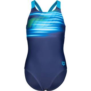 Arena Girl's Fading Swimsuit V Back L Badedragt Børn størrelse 152 farve blå