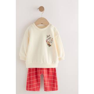 Next Red Graphic Print Christmas Sweat and Joggers Baby Set (0mths-2yrs)