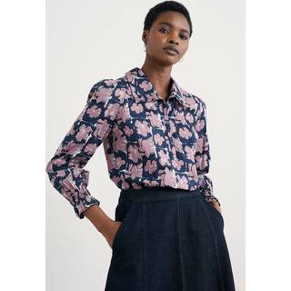 Seasalt Cornwall Seasalt Cornwall Blue Ysella V-Neck Collared Top