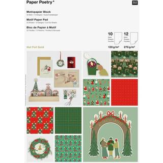 Paper Poetry Motivpapierblock Weihnachtsmarkt