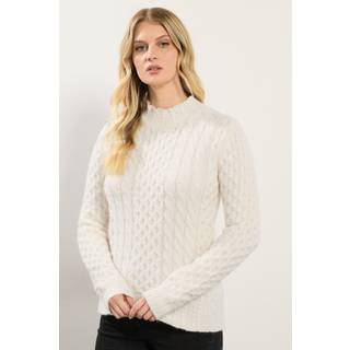 Lts Tall Ivory White Cable Knit Frill Jumper 10-12 Lts | Tall Women's Sweaters & Jumpers