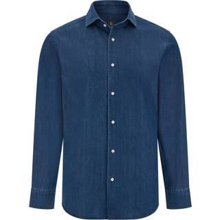 BOGGI MILANO Herren Jeanshemd blau