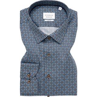 SLIM FIT Shirt in brown printed