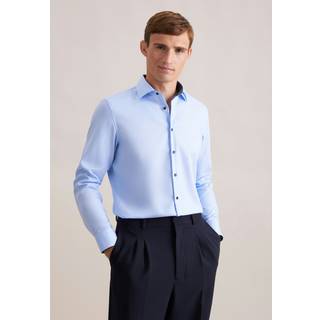 Seidensticker Herren Hemd blau Slim Fit