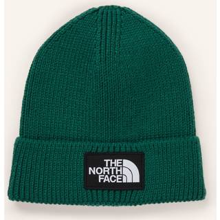 The North Face Logo Box Cuffed Beanie, Grøn - One Size