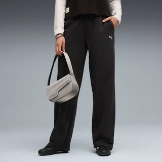 PUMA Class High-Waist Straight Pants Women, Clothing, Black, L