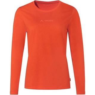 Vaude Women's Logo L/S T-Shirt Longsleeve Damer størrelse 38 farve rød