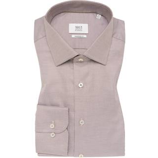 MODERN FIT Shirt in dark brown structured