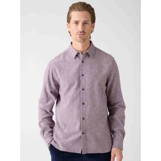KnowledgeCotton Apparel Regular Fit Heavy Twill Flannel Skjorte Herrer størrelse S farve lilla