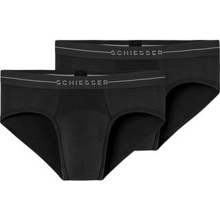 Schiesser 2-pak Cotton Flex Rio Briefs - Black - XX-Large
