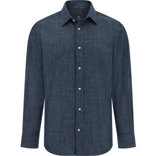 BOGGI MILANO Herren Jeanshemd blau