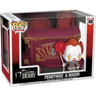 It-Welcome to Derry POP! Town Vinyl Figure Pennywise & Wagon 9 cm