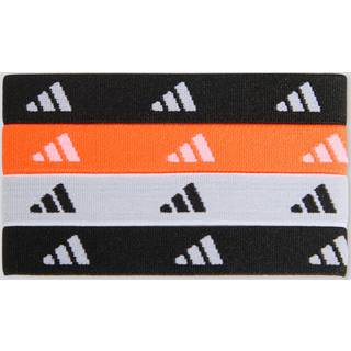 Adidas hårelastikker 4-pak - sort, grå og rød (På lager i butik)