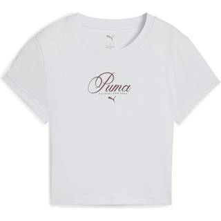 PUMA Graphic Script Baby Tee Women, Clothing, Silver Mist, XS