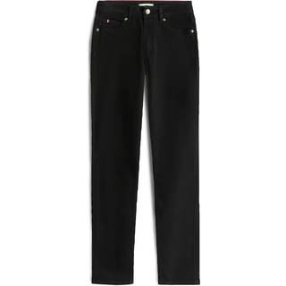 Black Mid Rise Slim Jeans