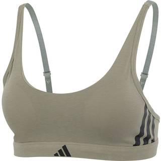 Adidas Sport Active Essentials 3 Stripes Bralette - Green - X-Small