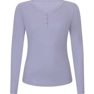 Hunkemöller Langærmet pyjamastop Henley lilla - M