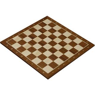 Professionelt skakbræt i træ - mahogni mørk (58 mm felter)