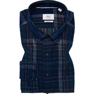 MODERN FIT Shirt in dark blue checkered
