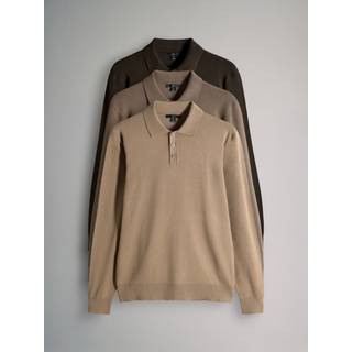 The Set The Set 3 Pakke Langærmede Strikkede Polotrøjer