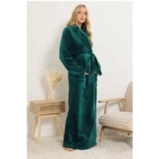 Lts Tall Teal Green Super Luxe Maxi Dressing Gown Size 8-10