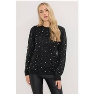 Lts Tall Black Stud Crew Neck Jumper Size 14-16