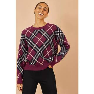 Yumi Yumi Argyle Ternet Afslappet Trøje