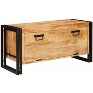 Sko skab med hylde Brun 90 x 38 x 45 cm Massivt mangotræ