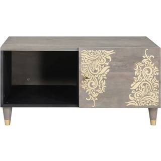 Sofabord Grå 80 x 50 x 40 cm Massivt mangotræ