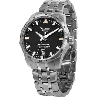 Vostok Europe NH35-125A747B Armbanduhr Automatik Rocket N1 Stahl/Schwarz 39 mm