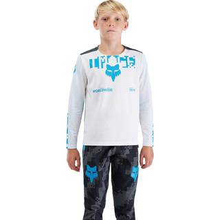 Cykeltrøje Fox Jersey Yth Ranger LS Digi Image White