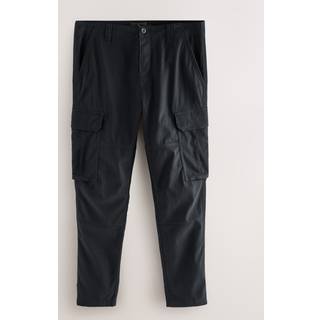 Next Black Skinny Fit Cotton Stretch Cargo Trousers