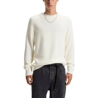 Ribstrikket sweater i bomuld