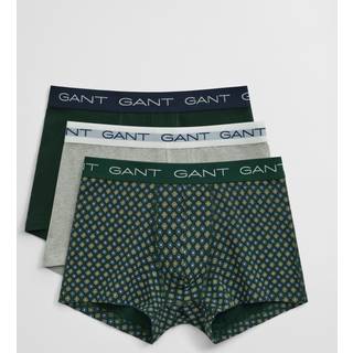 GANT Herre 3-Pack trunk-underbukser med geometrisk tryk (S) Grøn
