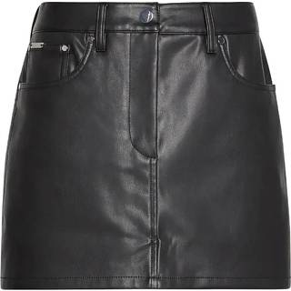 Faux Leather Mini Skirt - Black - 6