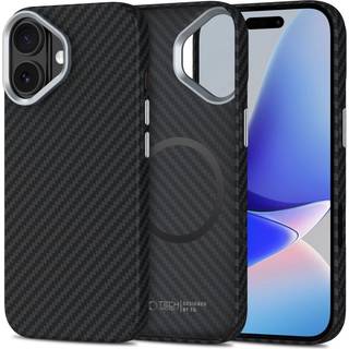 iPhone 17 Tech-Protect Ion Carbon Plast Cover - MagSafe-kompatibel - Sort / sølv