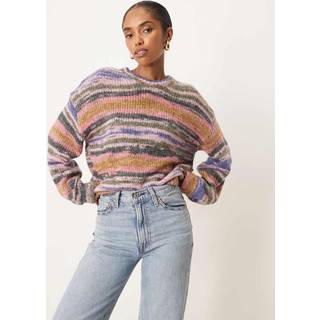 Amelia Crew Neck Striktrøje, Barberry, S