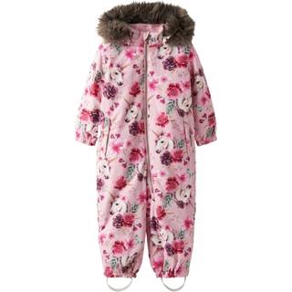 Name It Flyverdragt Parfait Pink Med Enhjørningprint Og Aftagelig Hætte - Str. 6y 116cm