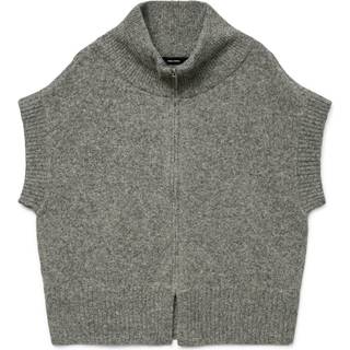 Bang Zipper Vest, Medium Grey Melange, M