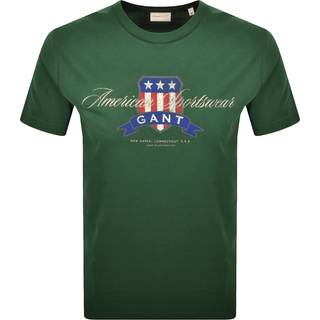 Gant Original Graphic T Shirt Green