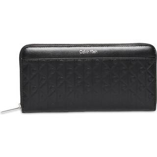 Embossed Emblem Logo Long Zip Wallet - Black - One Size
