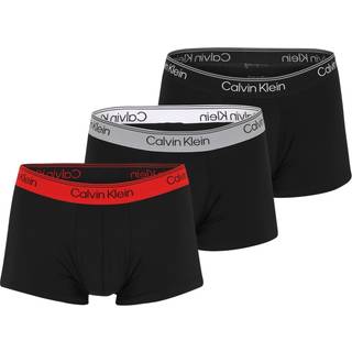 3 Pack Low Rise Trunks - Microfibre Stretch - Black - XS