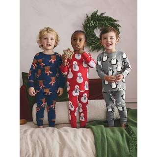 Next Red Christmas Snuggle Pyjamas 3 Pack (9mths-10yrs)