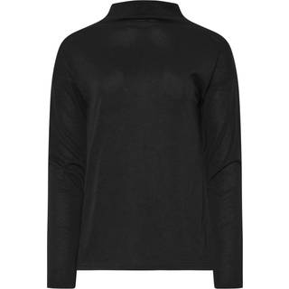 Lts Tall Black Knit Funnel Neck Top Size 10