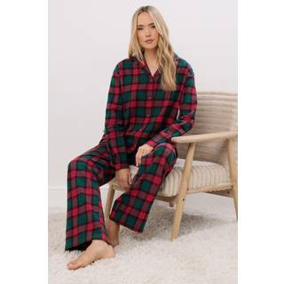 Lts Tall Red & Green Cotton Check Pyjama Set Size 8-10