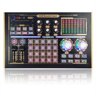 -N8 Professionelt Lydkort Mixer Sæt til Optagelse, Understøtter 48V Mikrofon