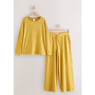 Next Ochre Yellow Cosy Long Sleeve Pyjamas