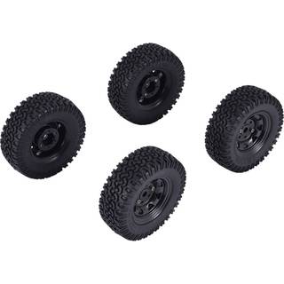 stk. 1,55 metal Beadlock fælg dæksæt til 1/10 RC crawler bil A