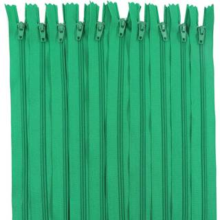 Renashed 60stcs 12 tommer Nylon Coil lynlåse til skræddersyet kloak Sewing Crafter's Specia (Green)