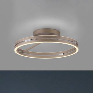 PURE LED loftslampe Loop, dæmpbar, Bronze/messing, Stue/spisestue, Aluminium, Moderne,